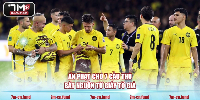 Án phạt cho 7 cầu thủ bắt nguồn từ giấy tờ giả